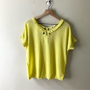 ANTHROPOLOGIE Moth Addie Ruffled Keyhole Sweater